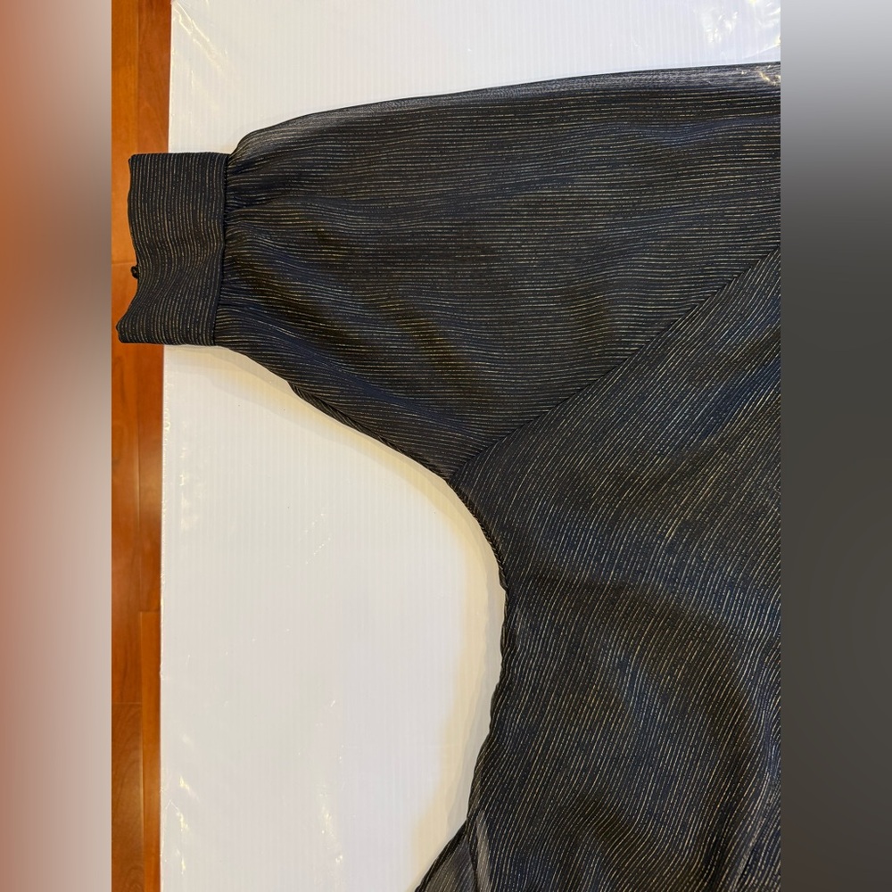 Zara Black/ Gold Sheer Duster Cardigan - Picture 13 of 14